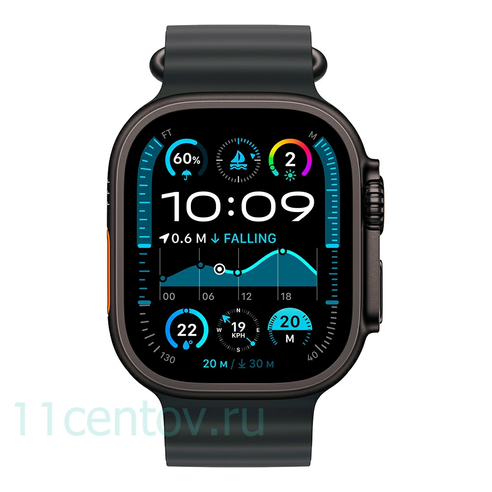 Картинка Apple Watch Ultra 2 with Black Ocean Band от интернет-магазина электроники «11 Центов»