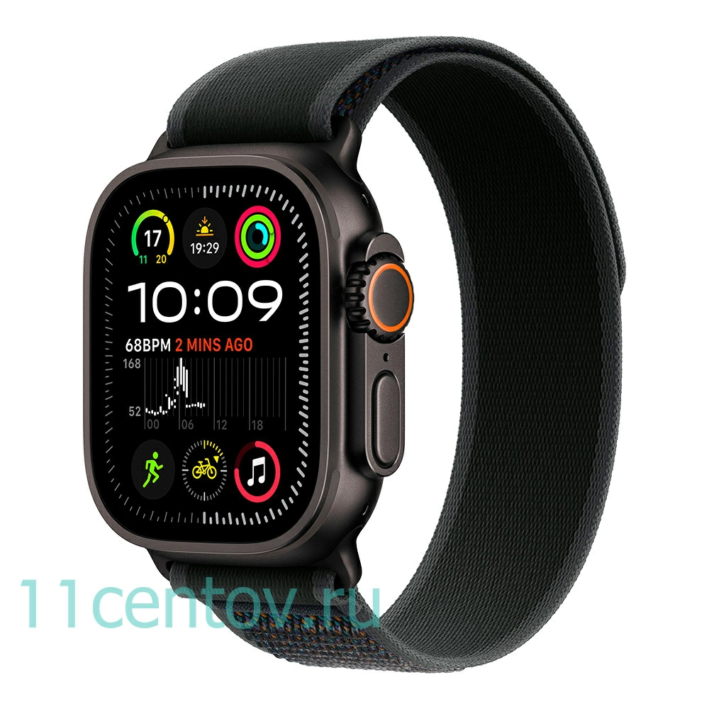 Картинка Apple Watch Ultra 2 Black Titanium with Black Trial Loop S/M от интернет-магазина электроники «11 Центов»