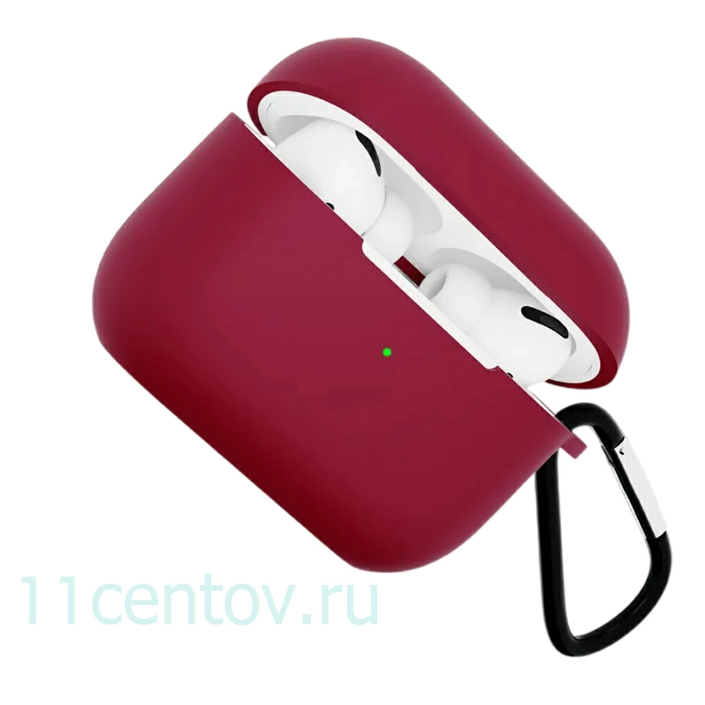 Картинка Чехол для Apple Airpods Pro 3 Бордовый от интернет-магазина электроники «11 Центов»