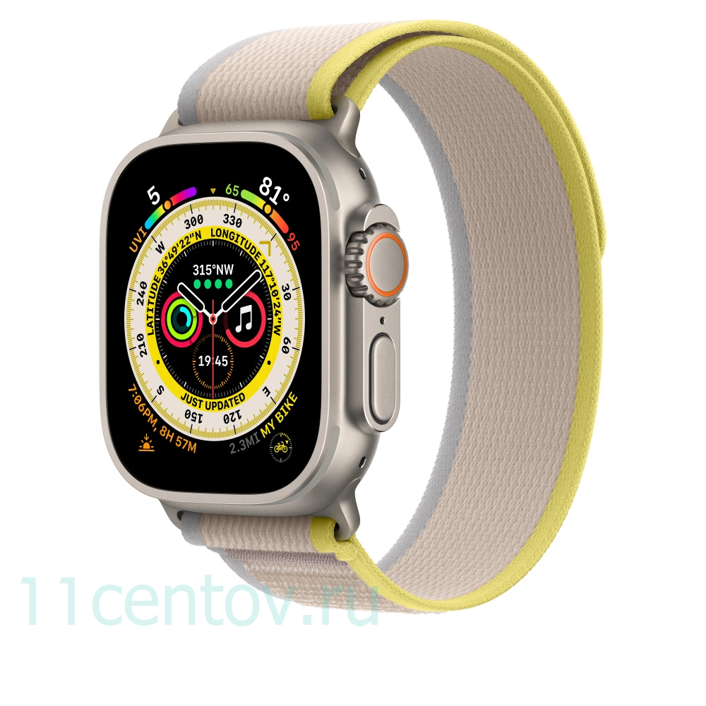 Картинка Ремешок для Apple Watch Ultra Trail Loop 49mm Yellow/Beige - M/L бежево-желтый от интернет-магазина электроники «11 Центов»