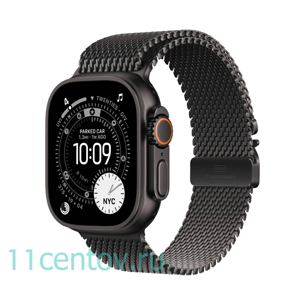 Картинка Apple Watch Ultra 3 Black Titanium Case with Titanium Milanese Loop Black S от интернет-магазина электроники «11 Центов»
