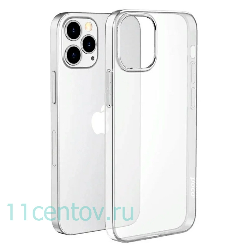 Картинка Силиконовый чехол HOCO для iPhone 15 Pro Max (прозрачный) от интернет-магазина электроники «11 Центов»