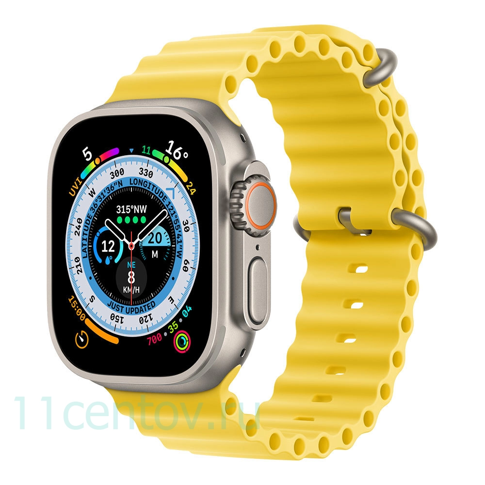 Картинка Apple Watch Ultra with Yellow Ocean Band от интернет-магазина электроники «11 Центов»