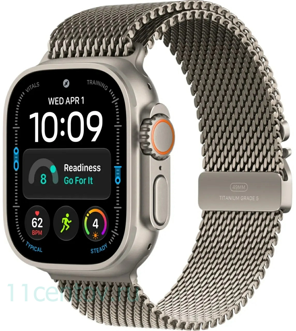 Картинка Apple Watch Ultra 4 Natural Titanium Case with Natural Milanese Loop M от интернет-магазина электроники «11 Центов»