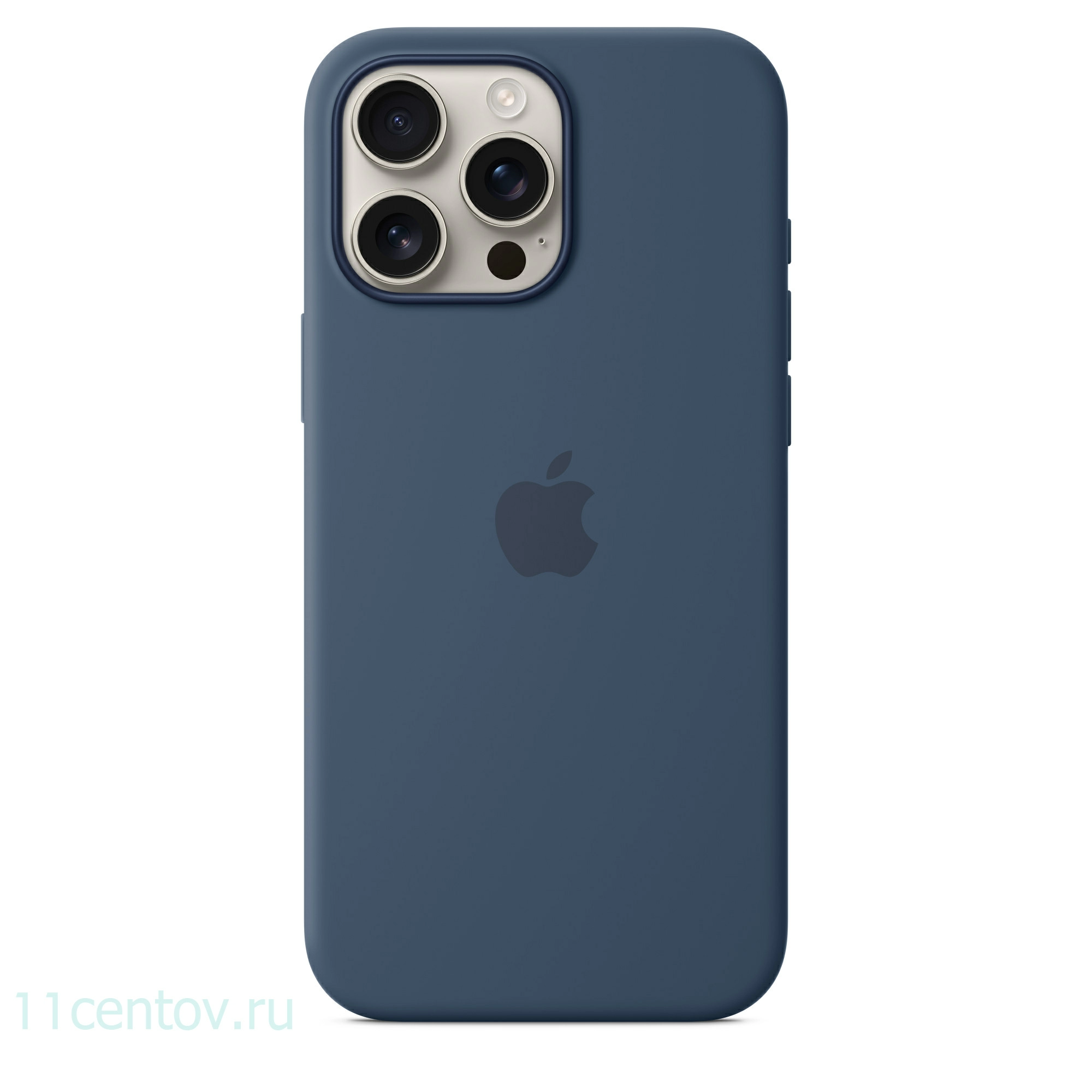 Картинка Силиконовый чехол для iPhone 16 Pro Max Синий от интернет-магазина электроники «11 Центов»