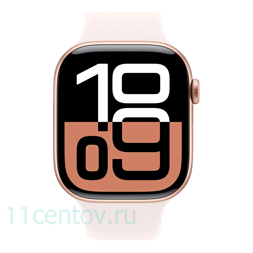 Картинка Apple Watch Series 10 GPS 46mm Rose Gold Aluminum Case with Light Blush Sport Band M/L от интернет-магазина электроники «11 Центов»
