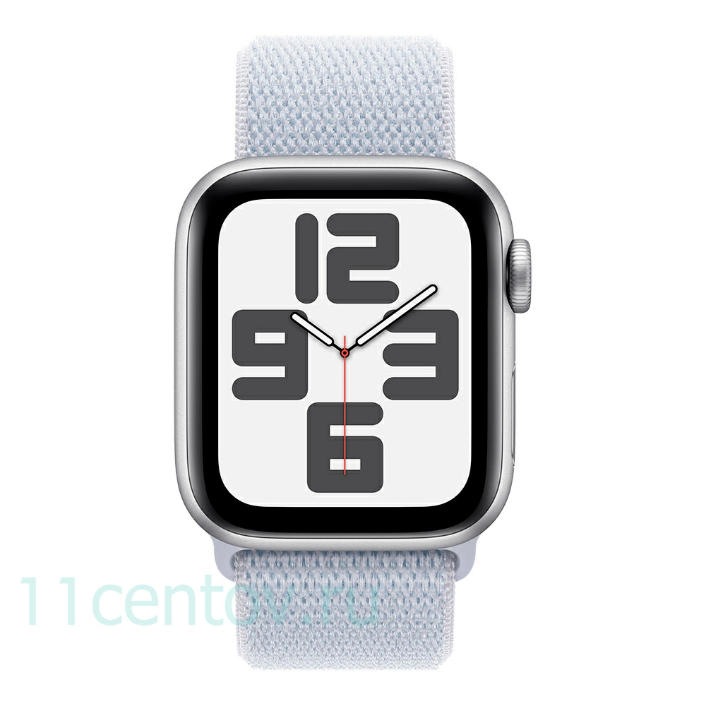 Картинка Apple Watch SE 2024 GPS 40mm Silver Aluminum Case with Blue Cloud Sport Loop от интернет-магазина электроники «11 Центов»