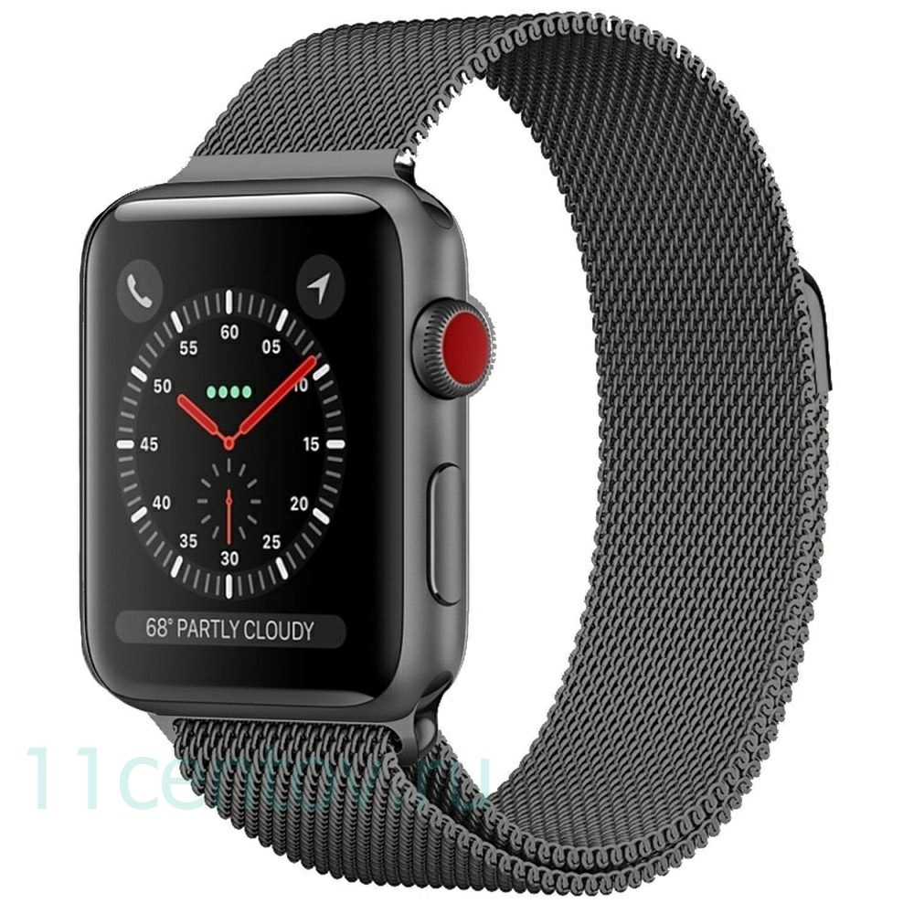 Картинка Ремешок Milanese Loop для Apple Watch 38/40mm серый от интернет-магазина электроники «11 Центов»