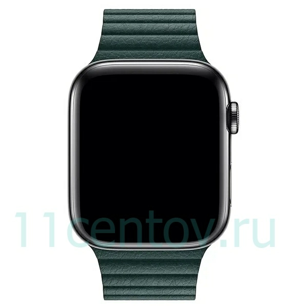 Картинка Ремешок Leather Link для Apple Watch 42/44/45 mm Sequoia Green от интернет-магазина электроники «11 Центов»