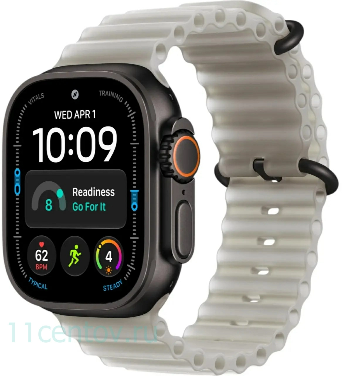 Картинка Apple Watch Ultra 4 Black Titanium Case with Translucent Gray Ocean Band от интернет-магазина электроники «11 Центов»