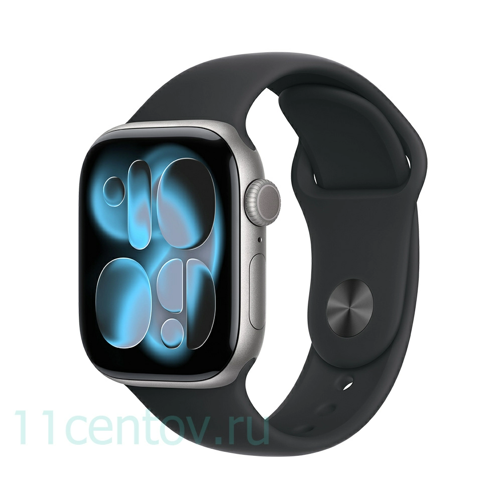Картинка Apple Watch Series 11 GPS 42mm Space Gray Aluminum Case with Black Sport Band M/L от интернет-магазина электроники «11 Центов»