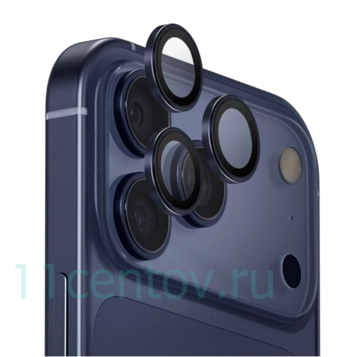 Картинка Защитное стекло Supglass на линзы камер для iPhone 17 Pro/Pro Max Темно-синий от интернет-магазина электроники «11 Центов»