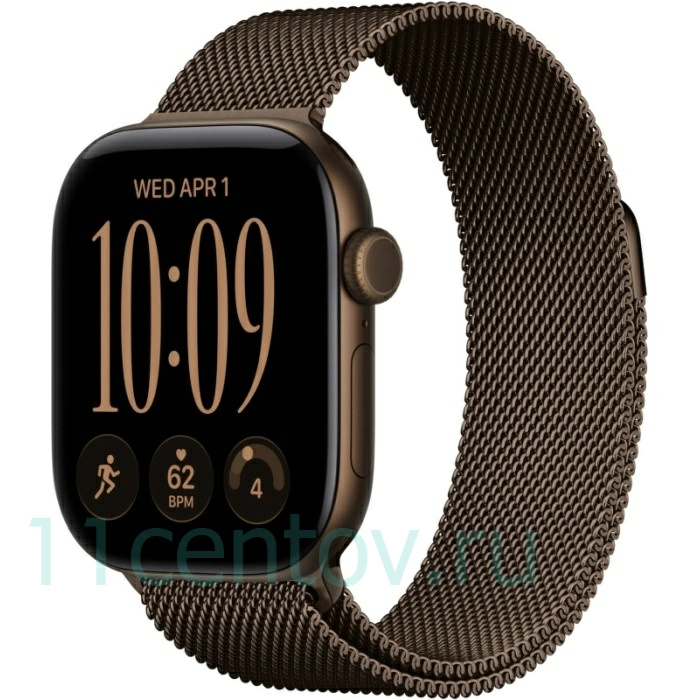 Картинка Apple Watch Series 12 GPS 46mm Dark Bronze Aluminum Case with Dark Bronze Milanese Loop S/M от интернет-магазина электроники «11 Центов»