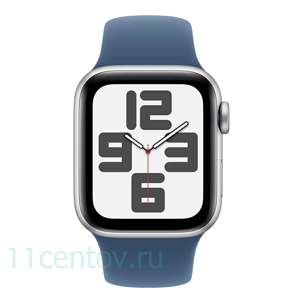 Картинка Apple Watch SE 2024 GPS 40mm Silver Aluminum Case with Denim Sport Band S/M от интернет-магазина электроники «11 Центов»