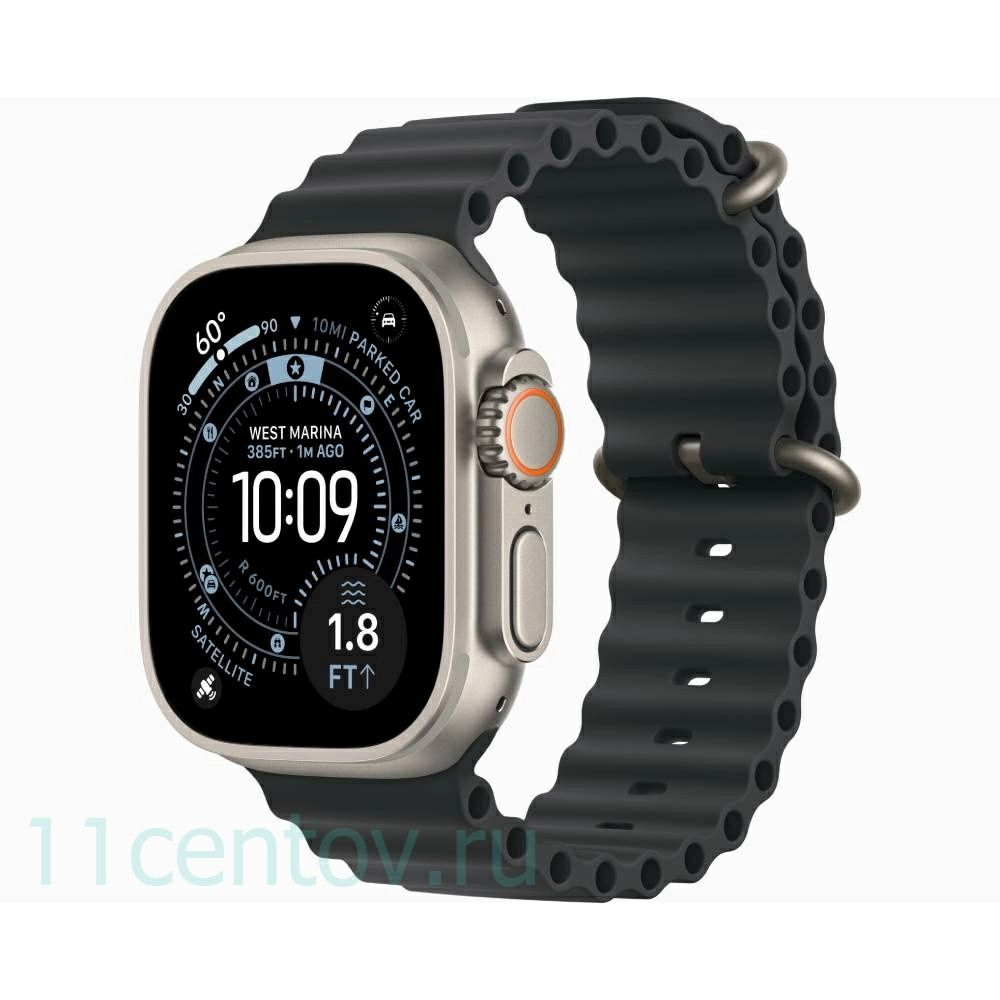 Картинка Apple Watch Ultra 3 Natural Titanium Case with Ocean Band Black от интернет-магазина электроники «11 Центов»