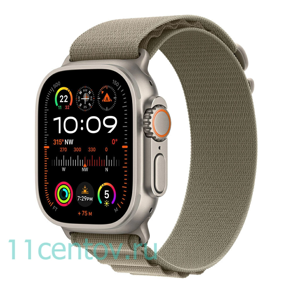 Картинка Apple Watch Ultra 2 with Olive Alpine Loop M от интернет-магазина электроники «11 Центов»