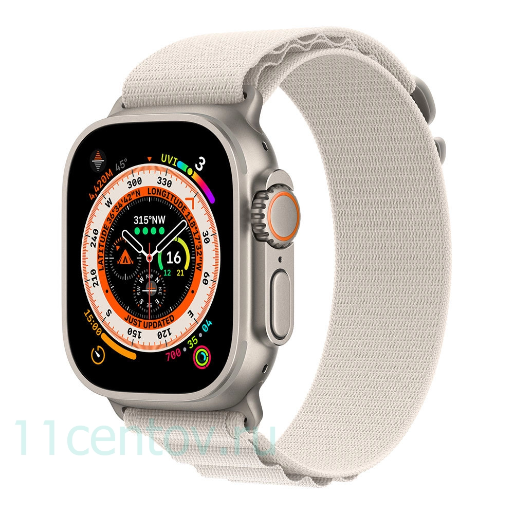 Картинка Apple Watch Ultra with Starlight Alpine Loop S от интернет-магазина электроники «11 Центов»