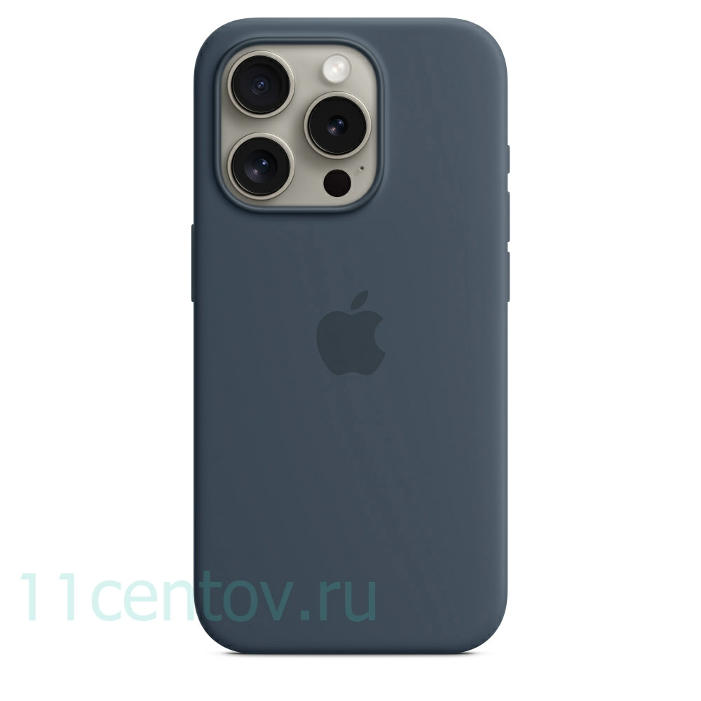 Картинка Силиконовый чехол для iPhone 15 Pro Штормовой синий от интернет-магазина электроники «11 Центов»