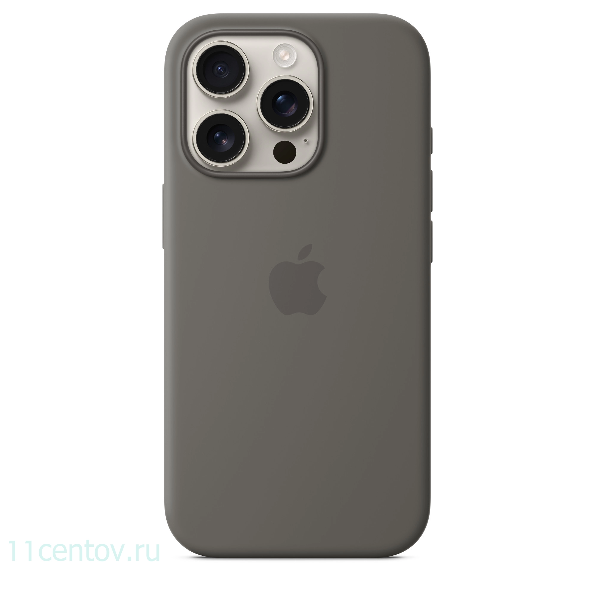 Картинка Силиконовый чехол для iPhone 16 Pro Серый от интернет-магазина электроники «11 Центов»