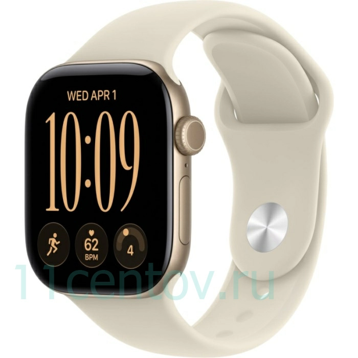 Картинка Apple Watch Series 12 GPS 46mm Light Gold Aluminum Case with Sand Sport Band M/L от интернет-магазина электроники «11 Центов»