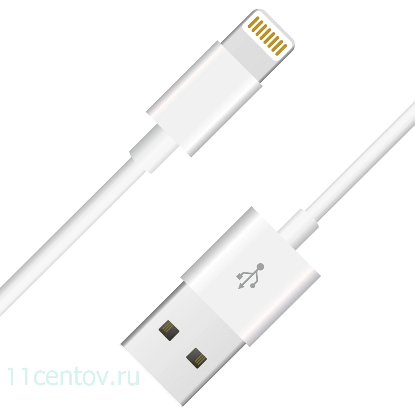 Картинка Кабель Apple Lightning to USB Cable 0.5 m (ME291) белого цвета от интернет-магазина электроники «11 Центов»