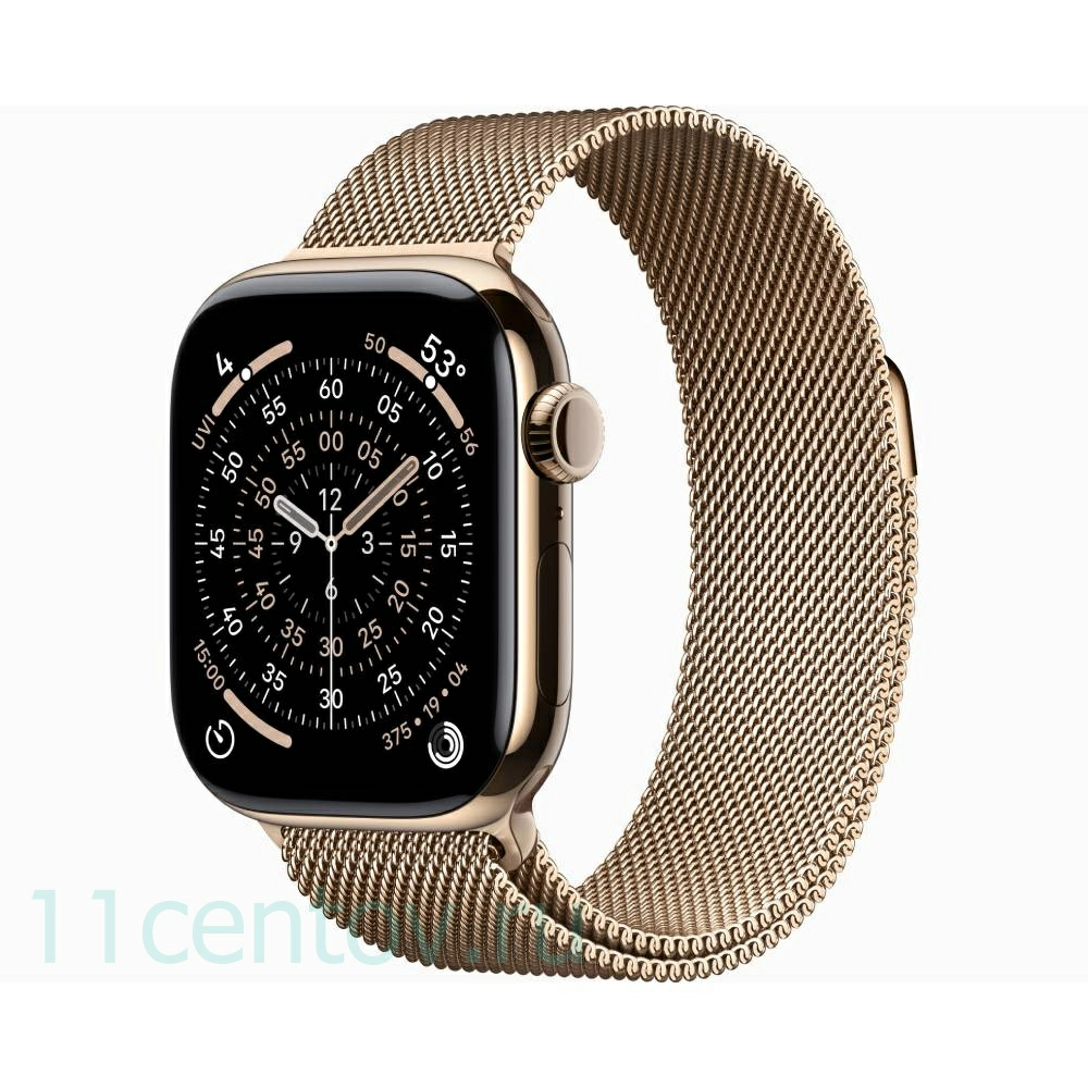 Картинка Apple Watch Series 11 GPS 42mm Gold Titanium Case with Gold Milanese Loop от интернет-магазина электроники «11 Центов»