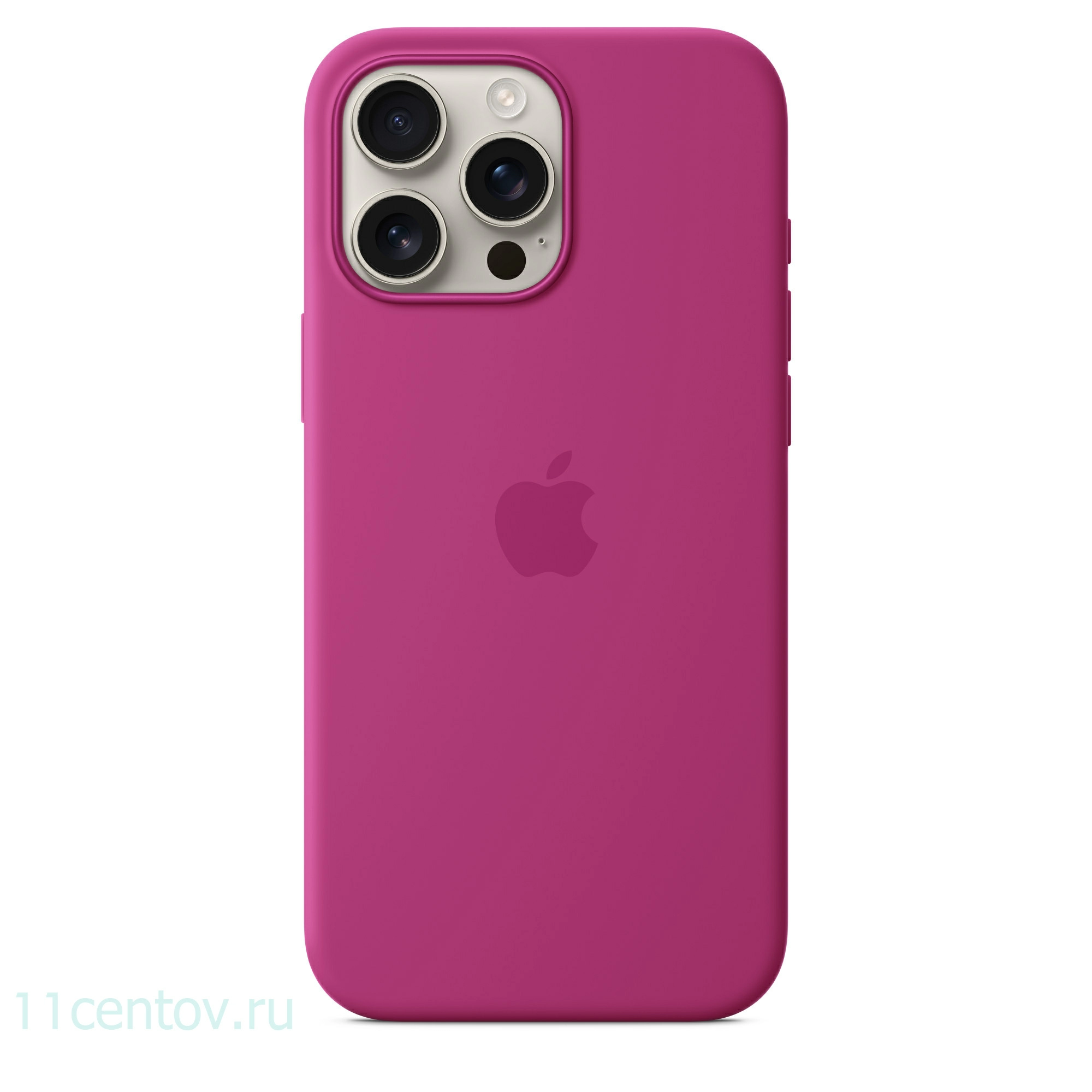 Картинка Силиконовый чехол для iPhone 16 Pro Max Фуксия от интернет-магазина электроники «11 Центов»