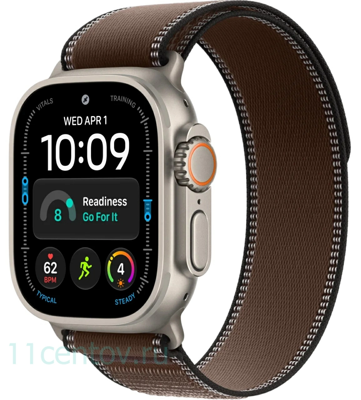 Картинка Apple Watch Ultra 4 Natural Titanium Case with Dark Umber Trail Loop M/L от интернет-магазина электроники «11 Центов»