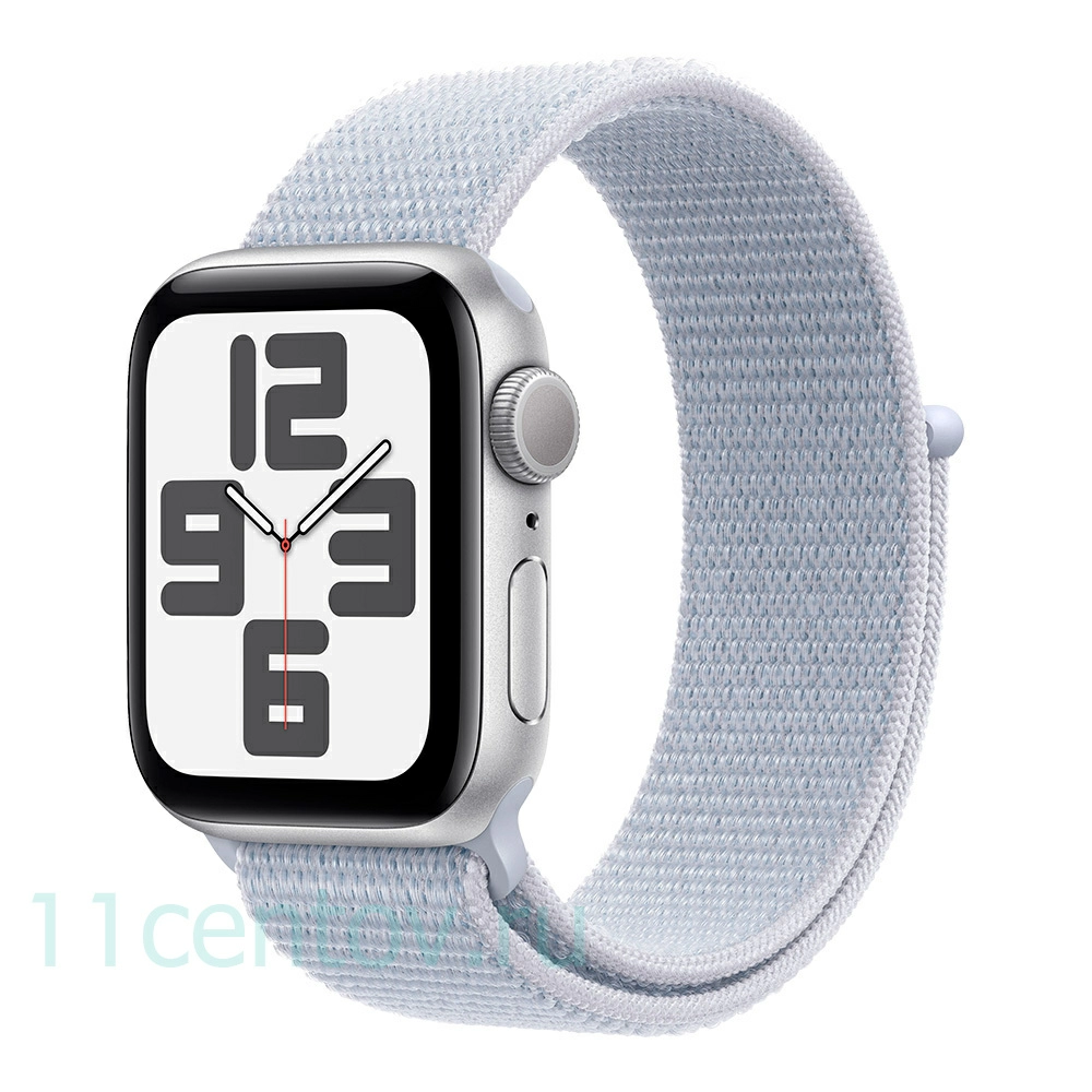 Картинка Apple Watch SE 2024 GPS 40mm Silver Aluminum Case with Blue Cloud Sport Loop от интернет-магазина электроники «11 Центов»
