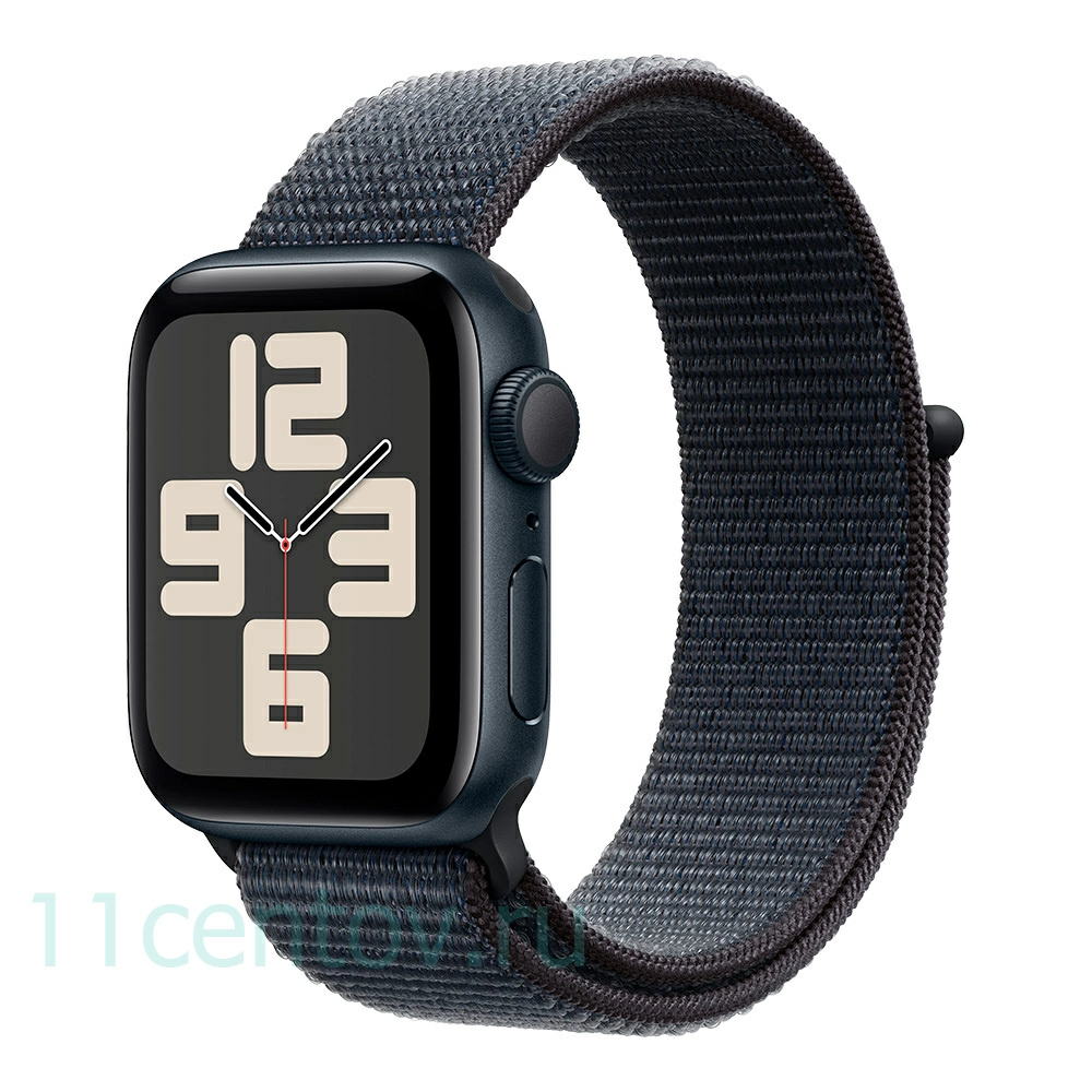 Картинка Apple Watch SE 2024 GPS 40mm Midnight Aluminum Case with Ink Sport Loop от интернет-магазина электроники «11 Центов»
