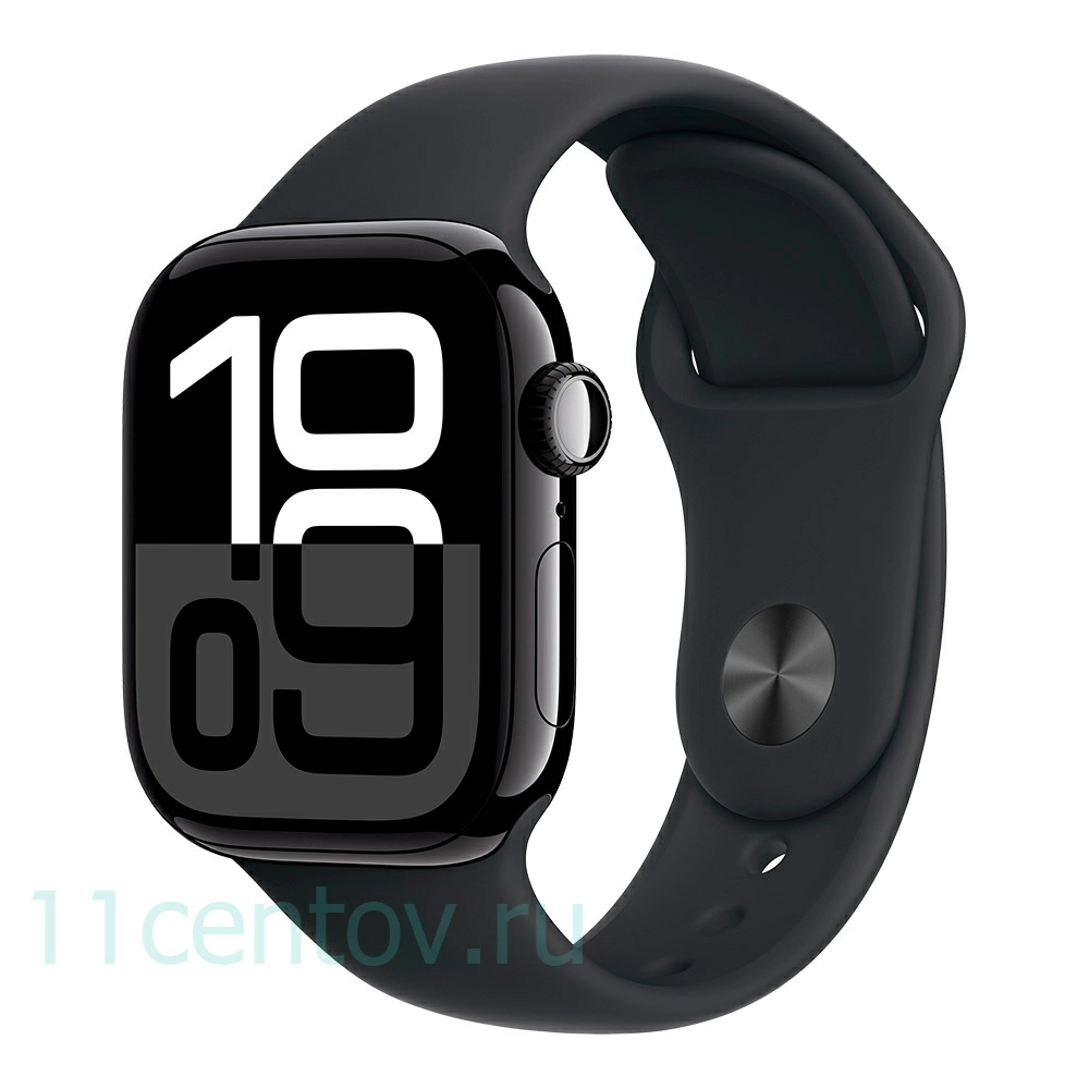 Картинка Apple Watch Series 10 GPS 42mm Jet Black Aluminum Case with Black Sport Band S/M от интернет-магазина электроники «11 Центов»