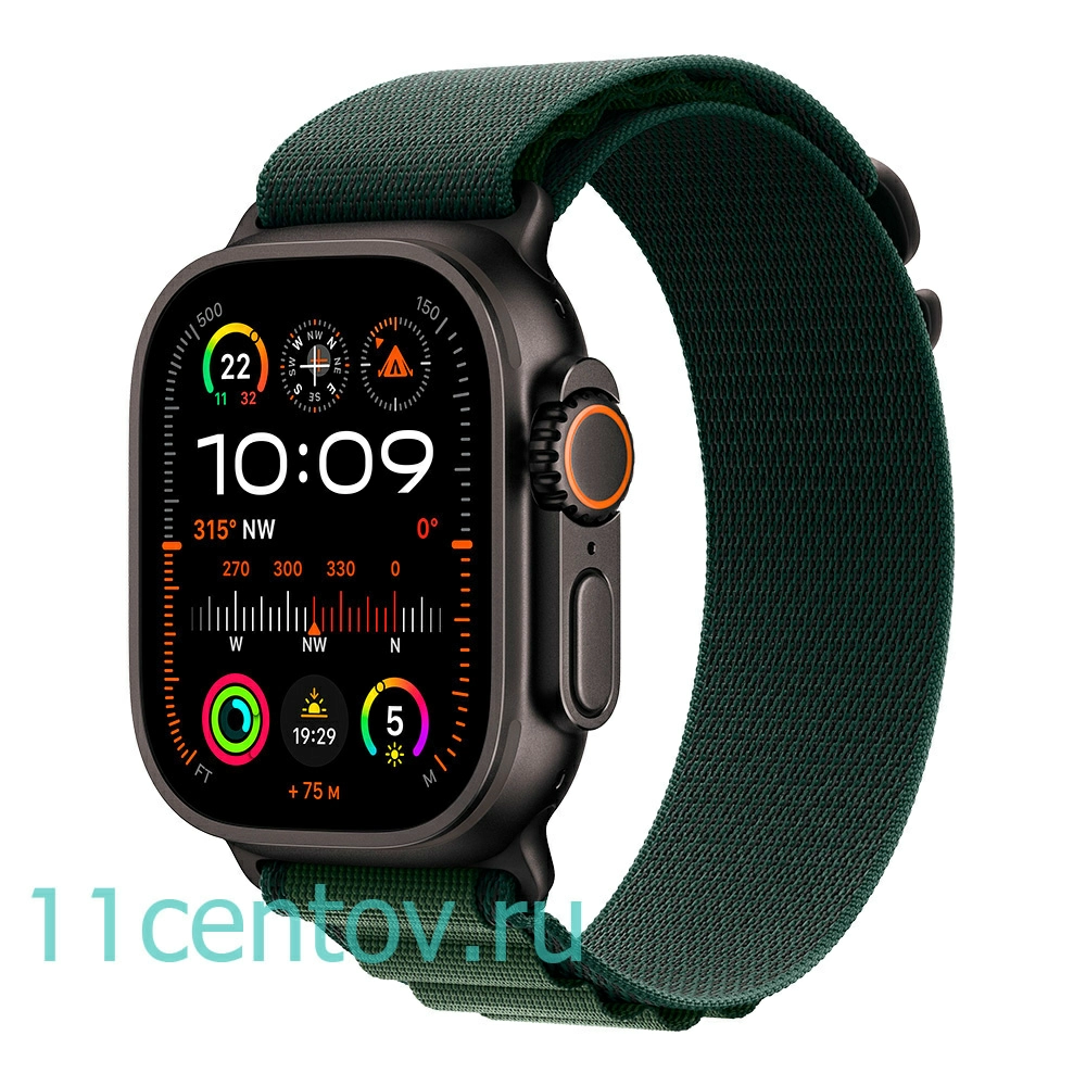 Картинка Apple Watch Ultra 2 with Dark Green Alpine Loop M от интернет-магазина электроники «11 Центов»