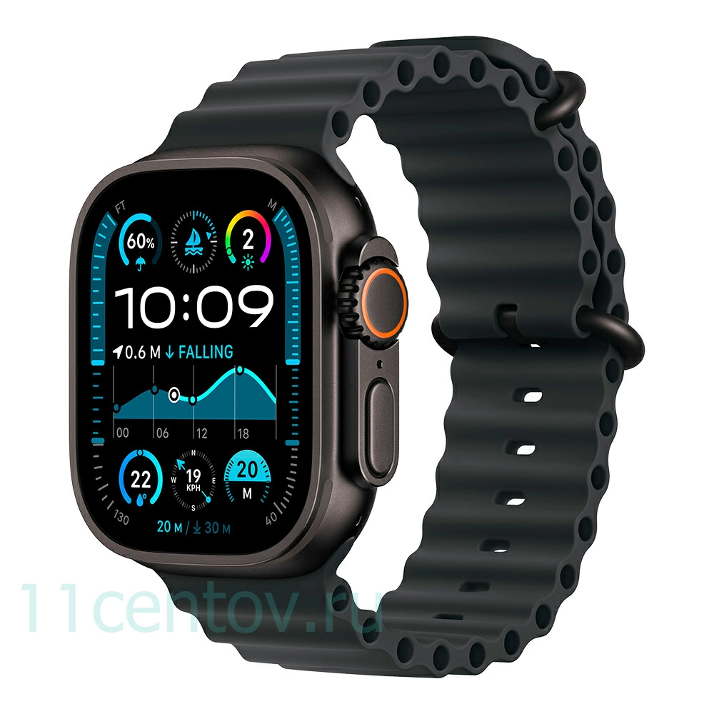 Картинка Apple Watch Ultra 2 with Black Ocean Band от интернет-магазина электроники «11 Центов»