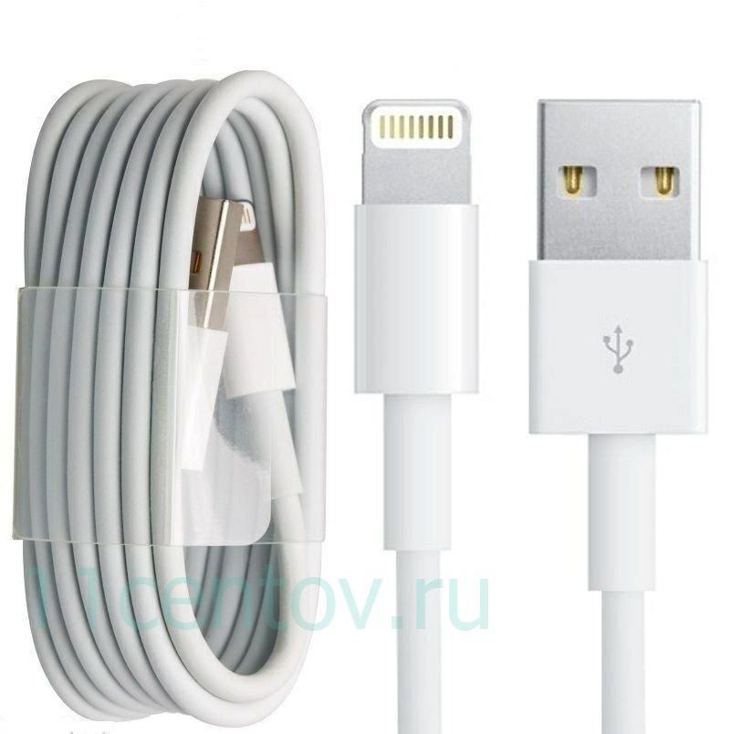Картинка Кабель Apple Lightning to USB 2 m белого цвета от интернет-магазина электроники «11 Центов»