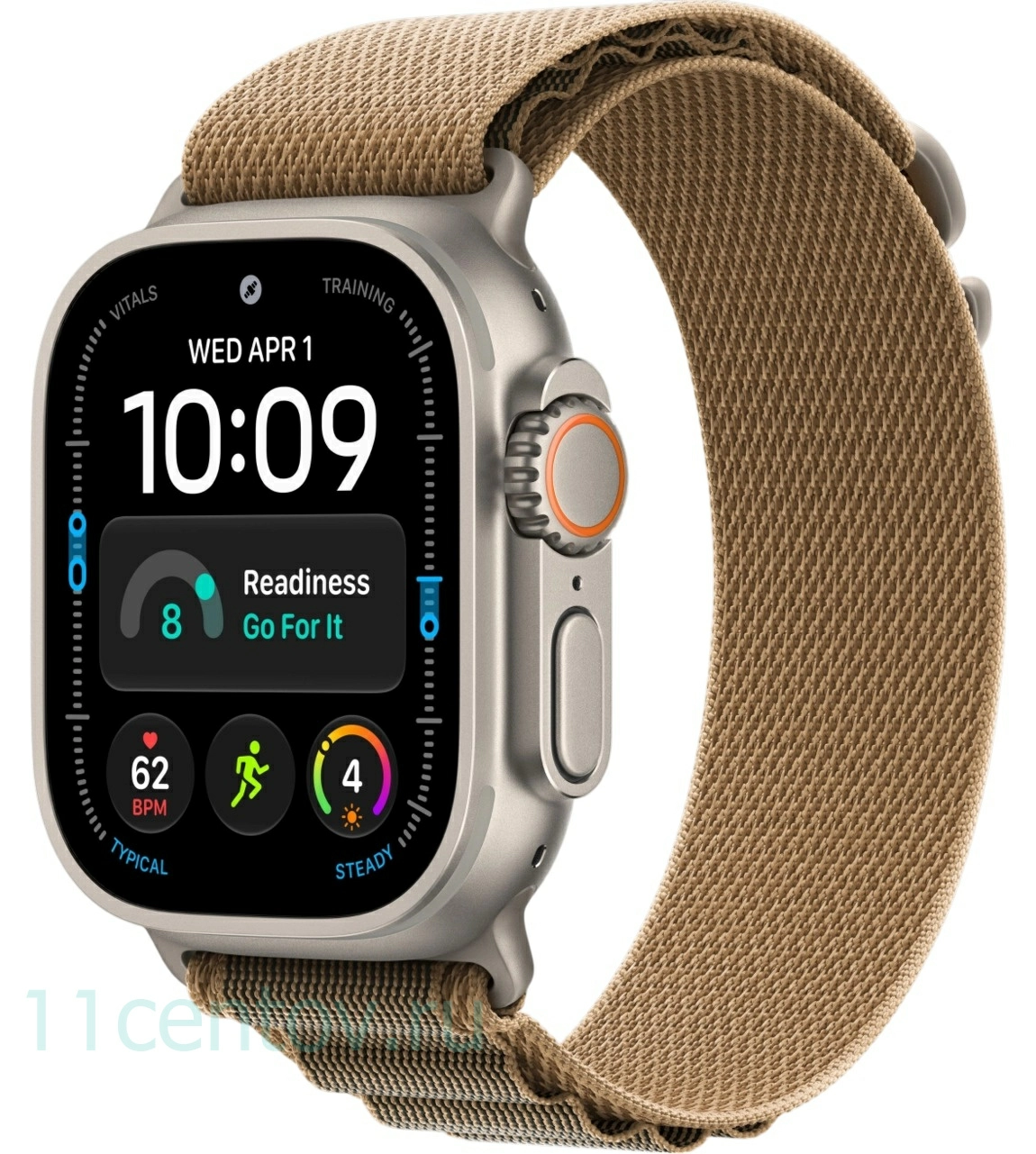 Картинка Apple Watch Ultra 4 Natural Titanium Case with Desert Alpine Loop L от интернет-магазина электроники «11 Центов»