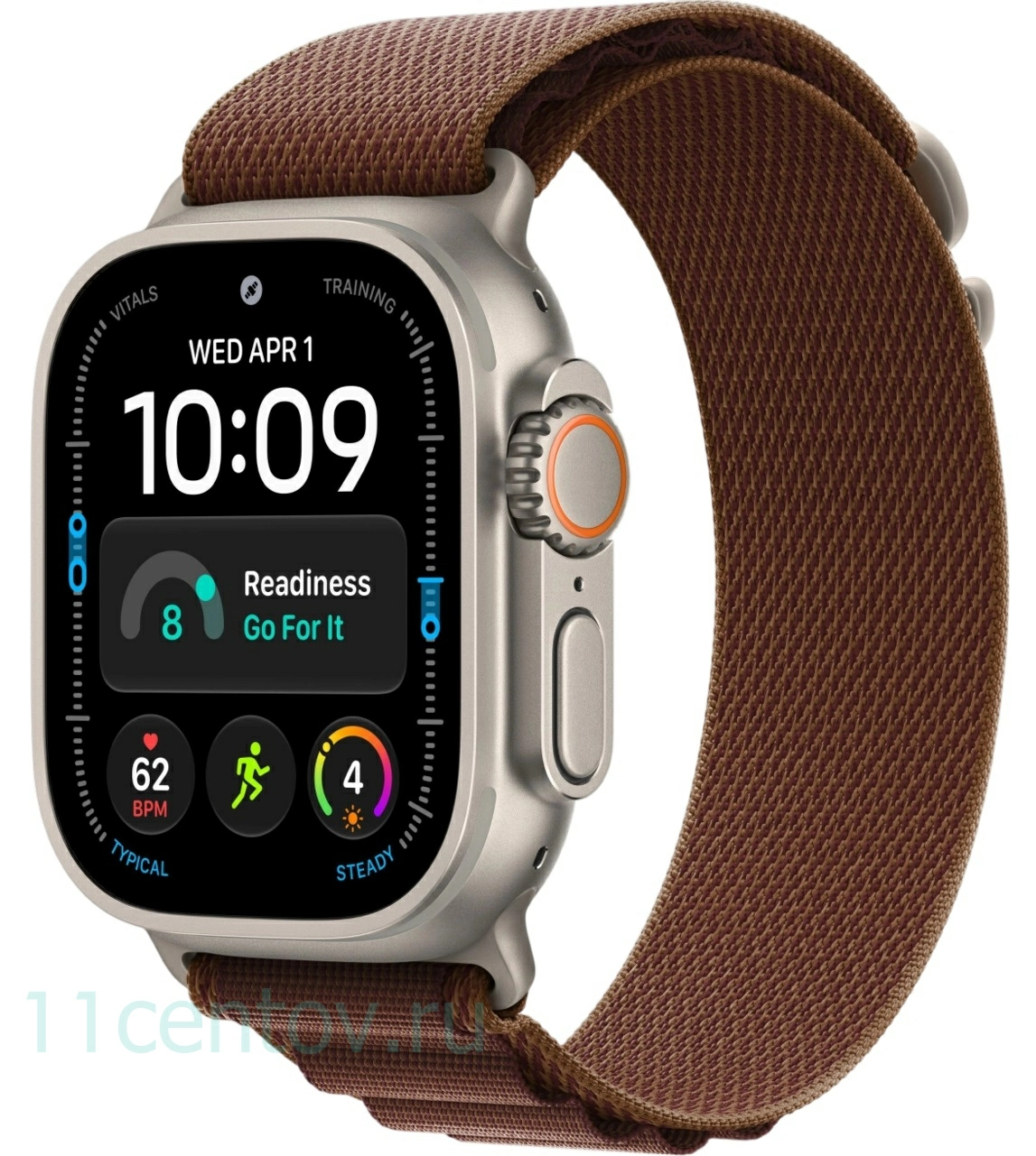 Картинка Apple Watch Ultra 4 Natural Titanium Case with Burgundy Alpine Loop S от интернет-магазина электроники «11 Центов»