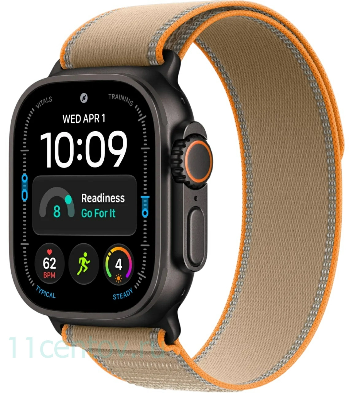 Картинка Apple Watch Ultra 4 Black Titanium Case with Sand Trail Loop S/M от интернет-магазина электроники «11 Центов»