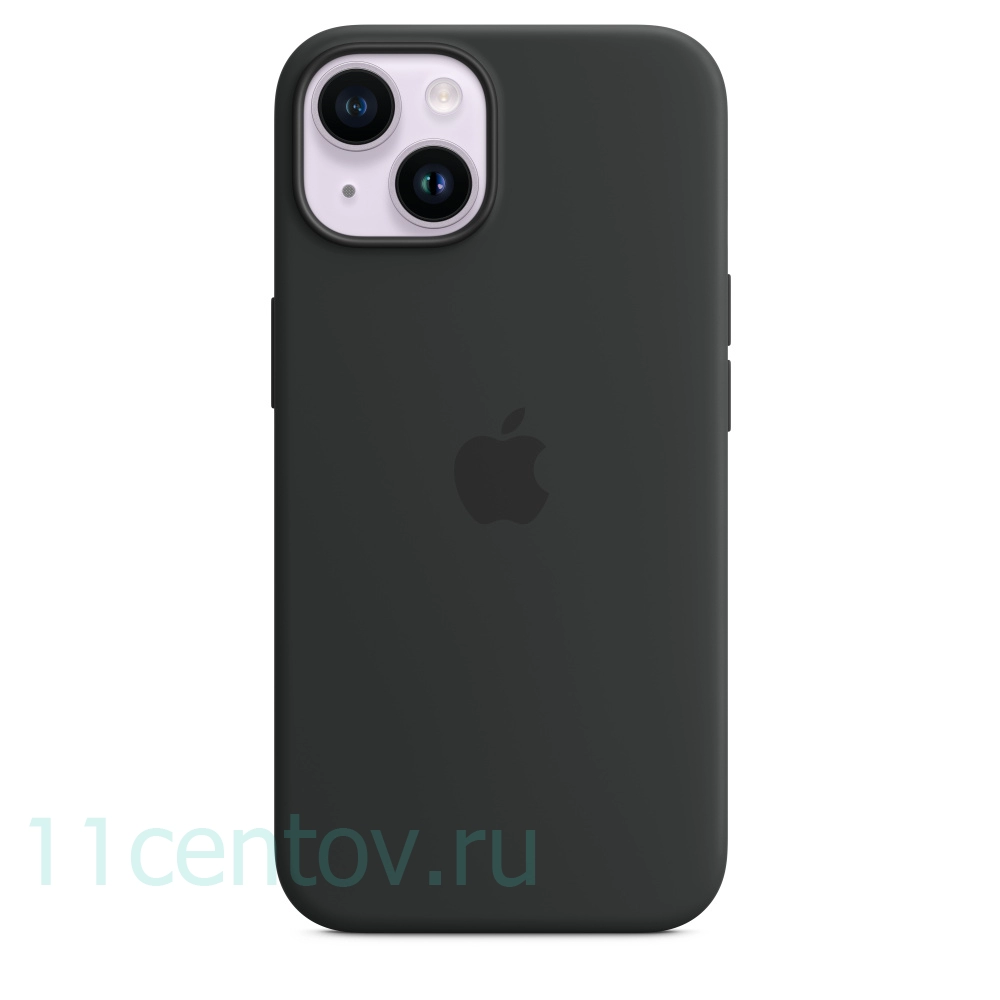 Картинка Силиконовый чехол для iPhone 14 Plus Черный от интернет-магазина электроники «11 Центов»