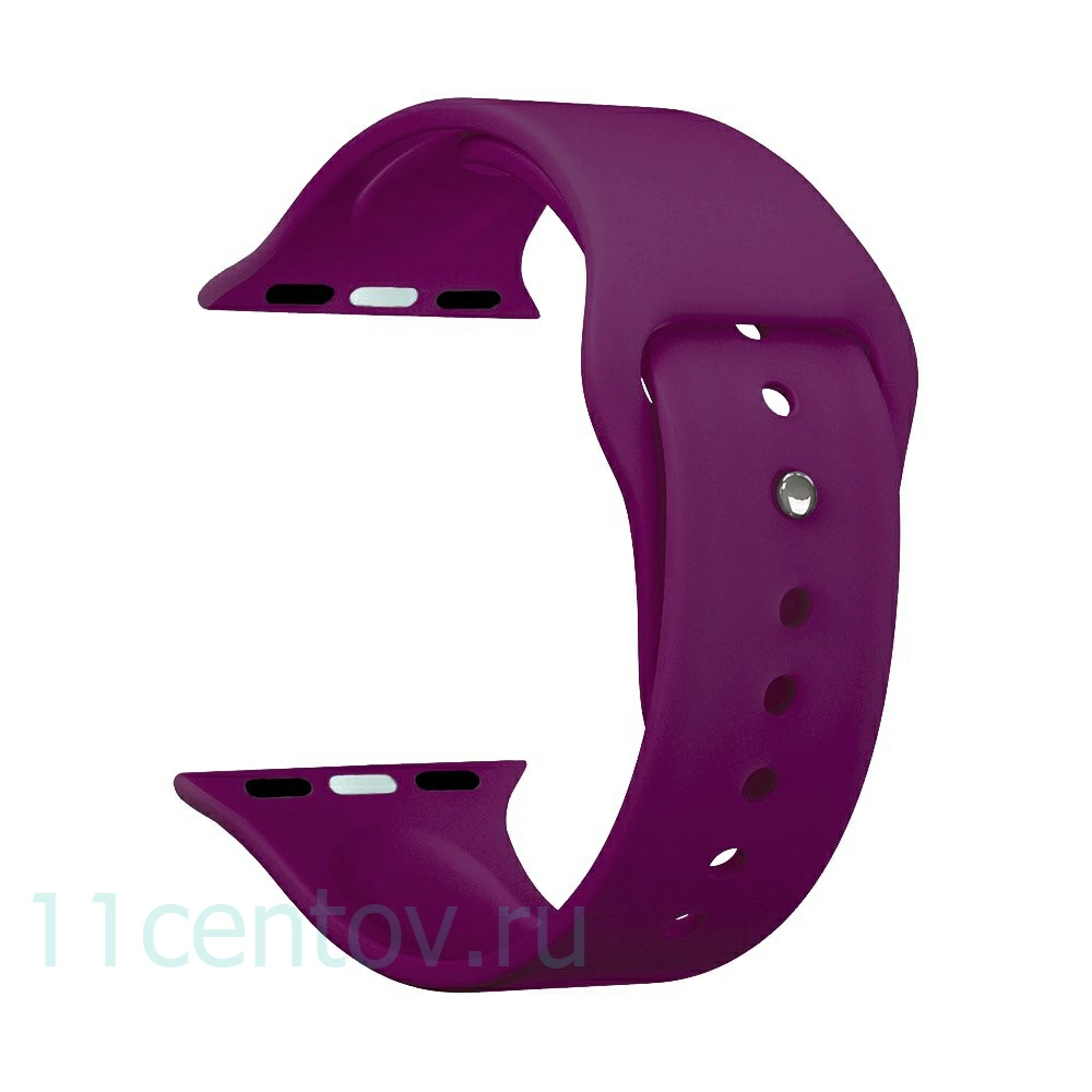 Картинка Ремешок Band Silicone для Apple Watch 42/44mm, силиконовый, (Бургунди) от интернет-магазина электроники «11 Центов»