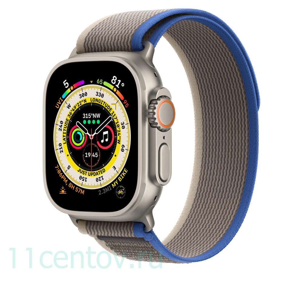 Картинка Ремешок для Apple Watch Ultra Trail Loop 49mm Blue/Gray - M/L серо-голубой от интернет-магазина электроники «11 Центов»