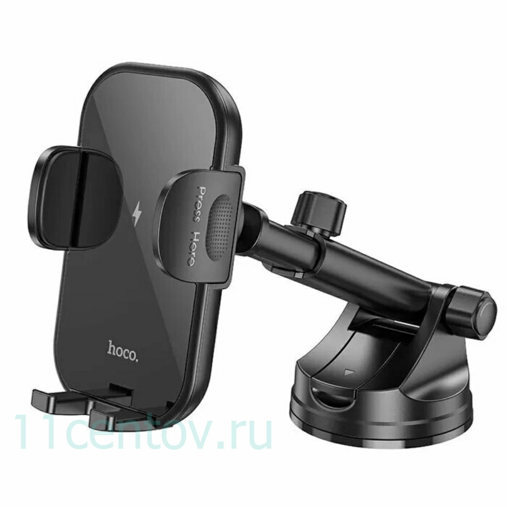 Картинка Автодержатель с беспроводной зарядкой Hoco HW5 от интернет-магазина электроники «11 Центов»