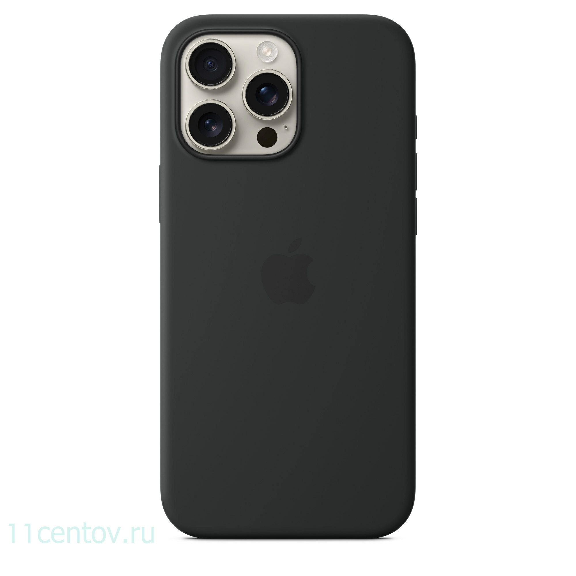 Картинка Силиконовый чехол для iPhone 16 Pro Max Черный от интернет-магазина электроники «11 Центов»