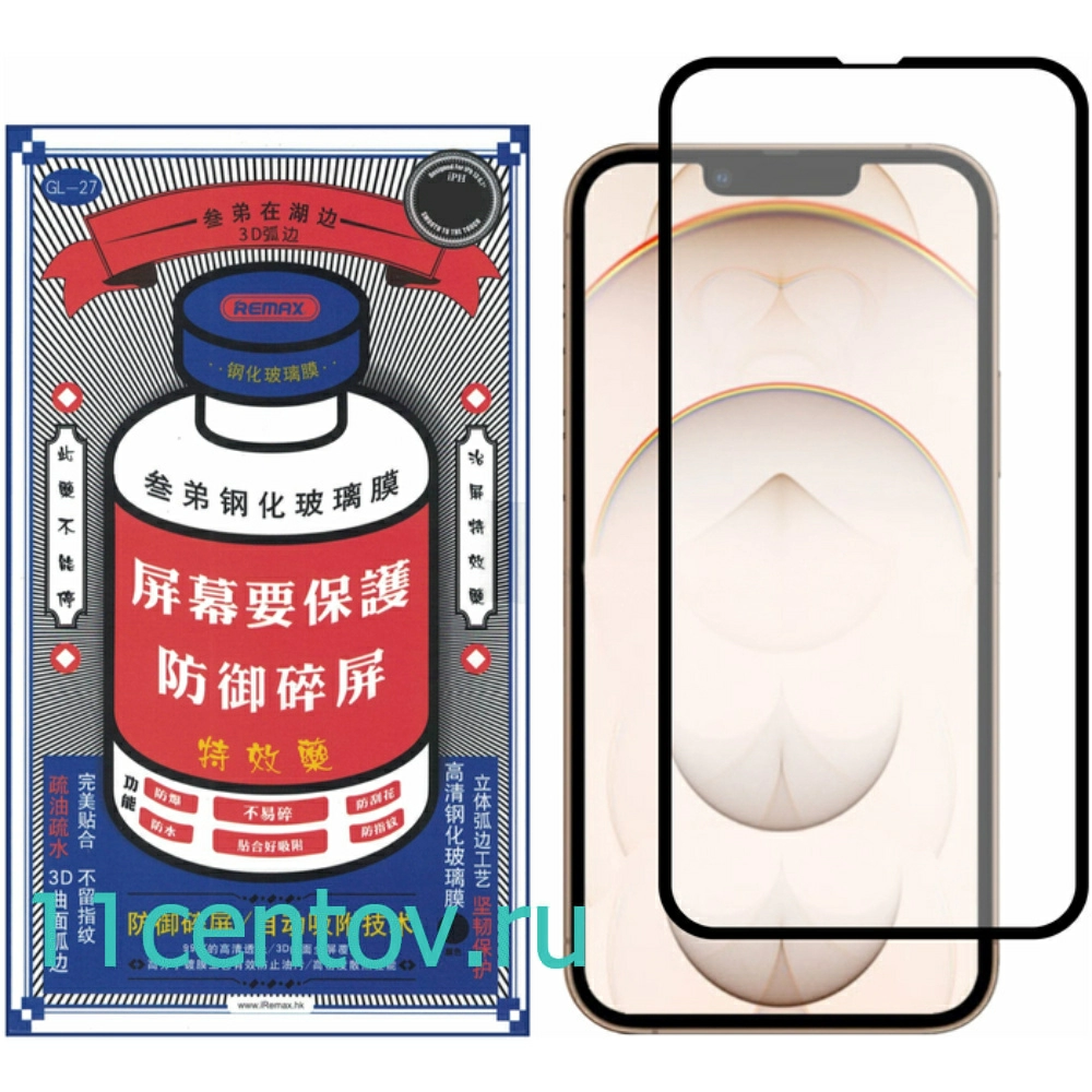 Картинка Защитное стекло Remax 3D для iPhone 17 от интернет-магазина электроники «11 Центов»