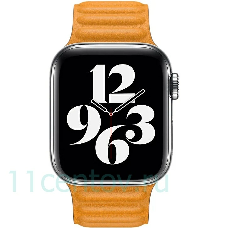 Картинка Ремешок Leather Link для Apple Watch 38/40/41 mm California Poppy от интернет-магазина электроники «11 Центов»