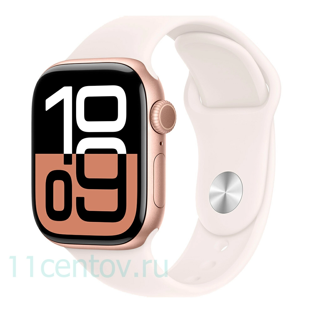 Картинка Apple Watch Series 10 GPS 42mm Rose Gold Aluminum Case with Light Blush Sport Band S/M от интернет-магазина электроники «11 Центов»