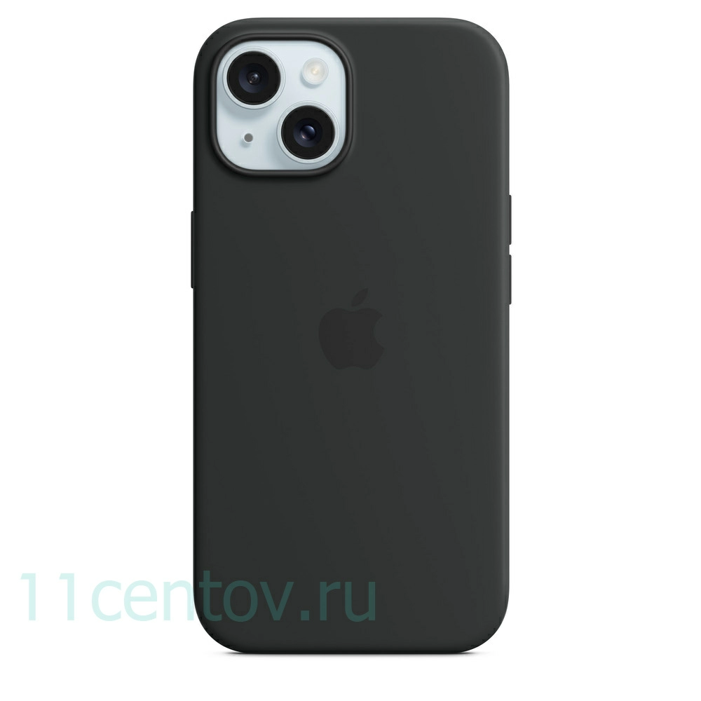 Картинка Силиконовый чехол для iPhone 15 Plus Черный от интернет-магазина электроники «11 Центов»