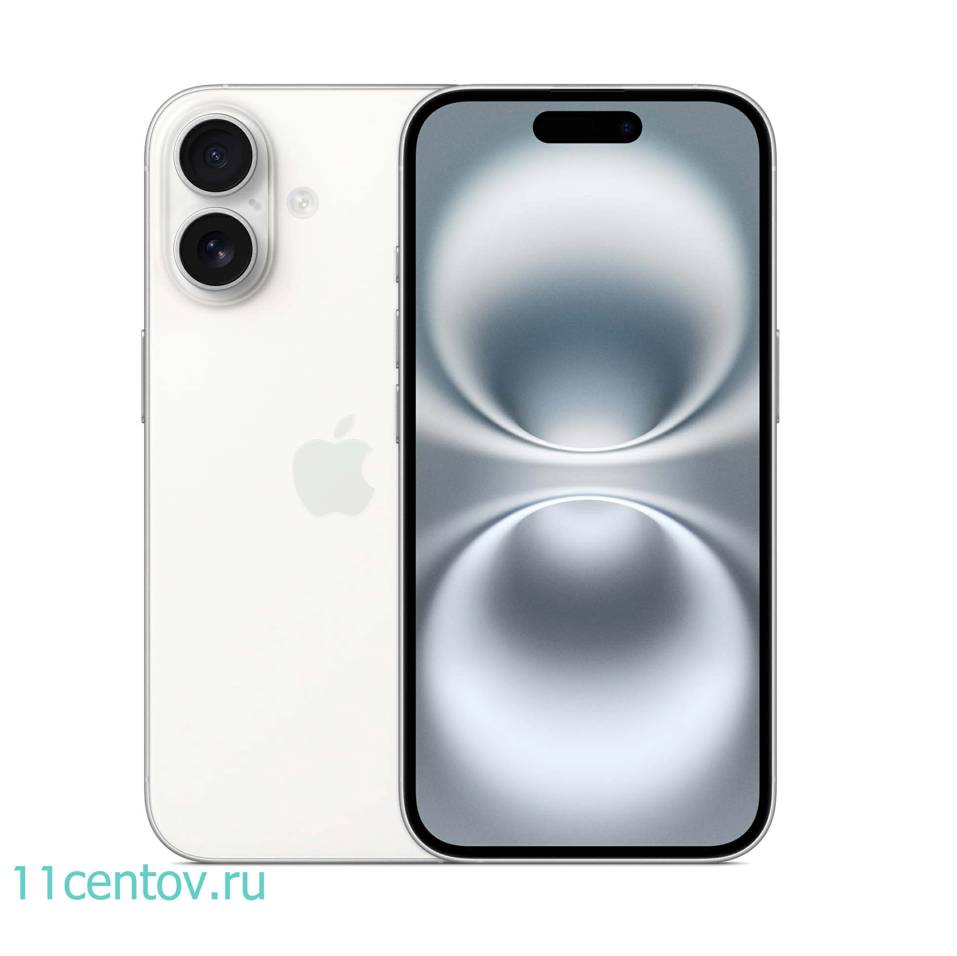 Картинка Apple iPhone 16 128GB White SIM+eSIM от интернет-магазина электроники «11 Центов»