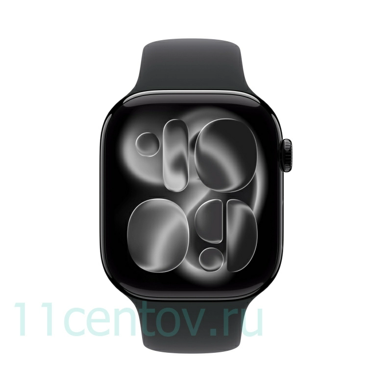 Картинка Apple Watch Series 11 GPS 46mm Jet Black Aluminum Case with Black Sport Band M/L от интернет-магазина электроники «11 Центов»