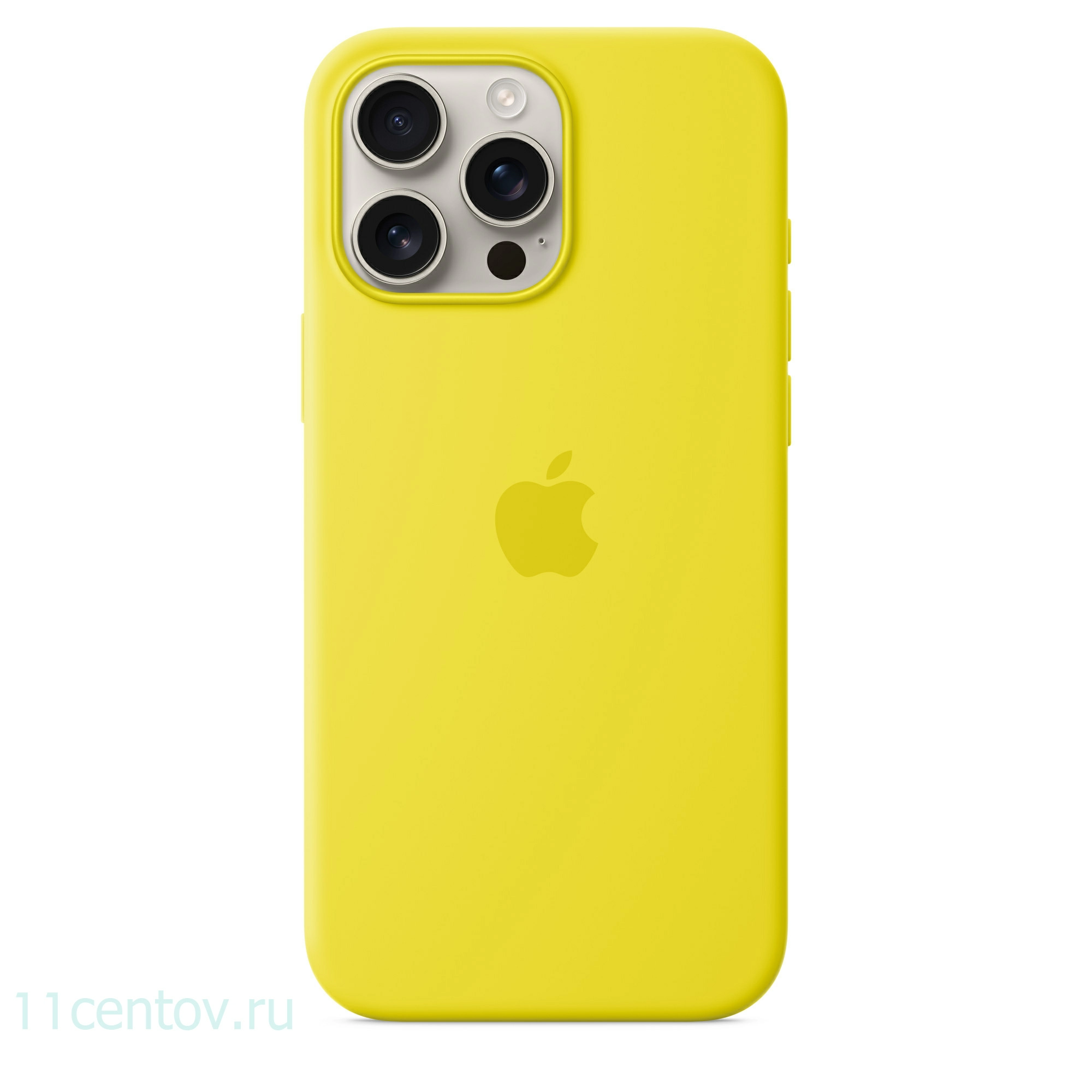 Картинка Силиконовый чехол для iPhone 16 Pro Max Желтый от интернет-магазина электроники «11 Центов»