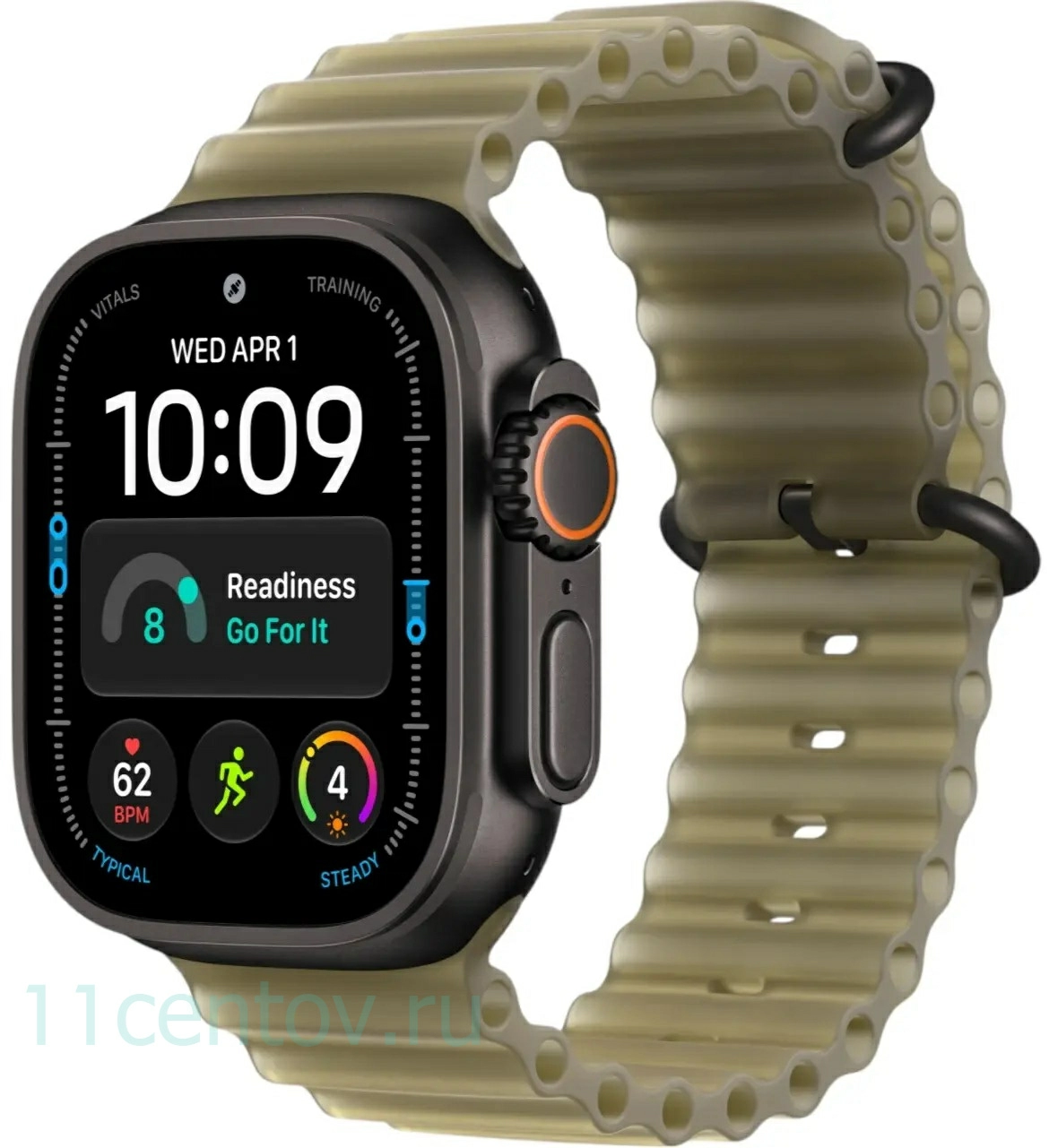 Картинка Apple Watch Ultra 4 Black Titanium Case with Translucent Kelp Ocean Band от интернет-магазина электроники «11 Центов»